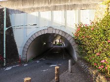 中原街道をトンネルでくぐる