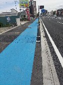 歩道に自転車通行帯